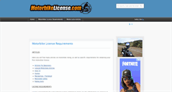 Desktop Screenshot of motorbikelicense.com